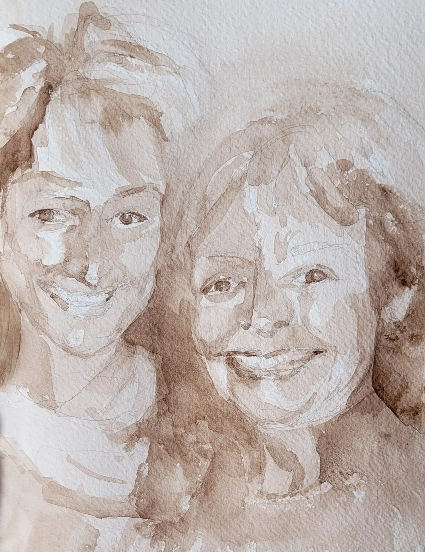 Custom Commissioned Portrait    Watercolor Print - Image #1