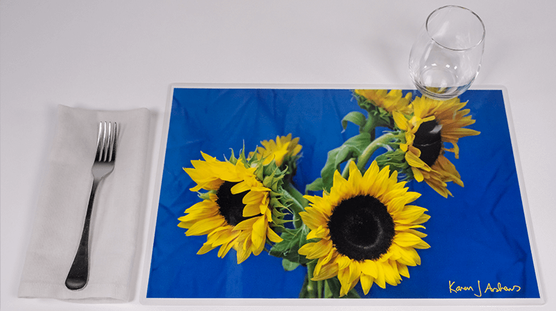 Sunflower On Blue (Set of 4) - Image #1