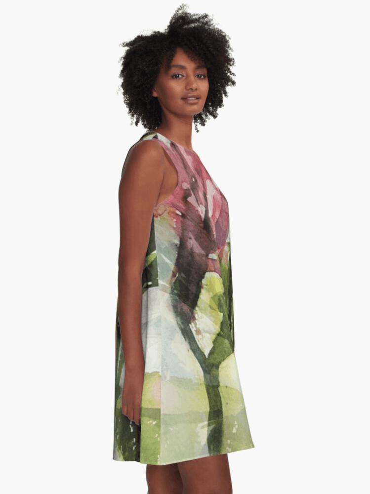 
                  
                    Floral Silhouette A-Line Dress
                  
                