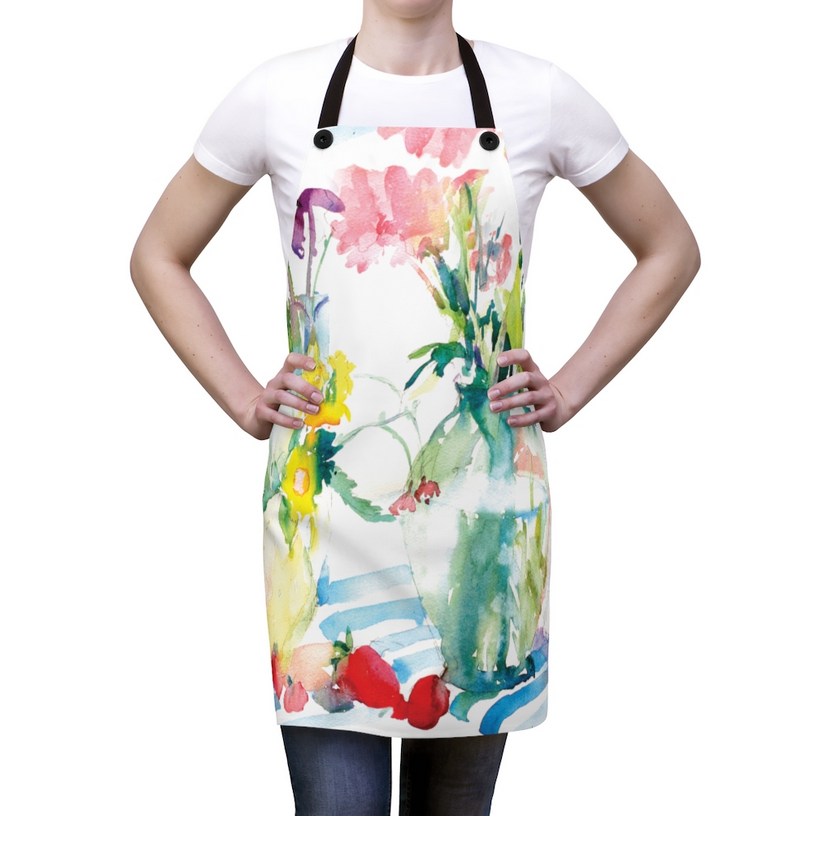 Watery Floral Apron